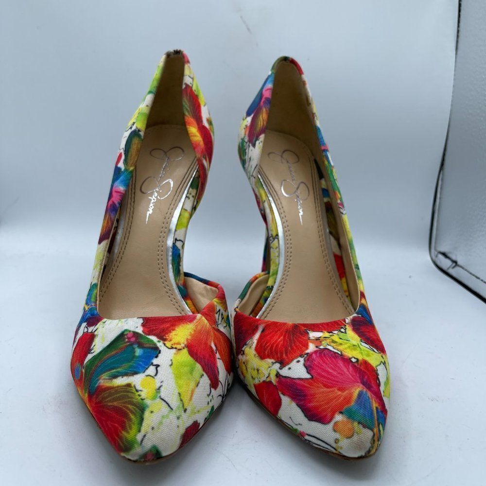 Jessica Simpson Floral Spring Summer Heel 7 - Picture 4 of 11
